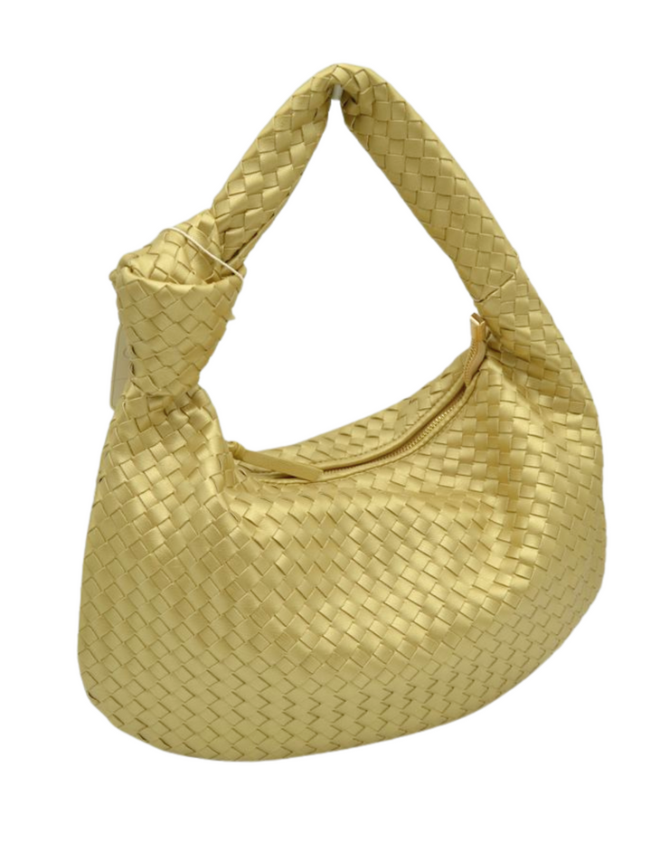 Woven Hobo Bag with Knot