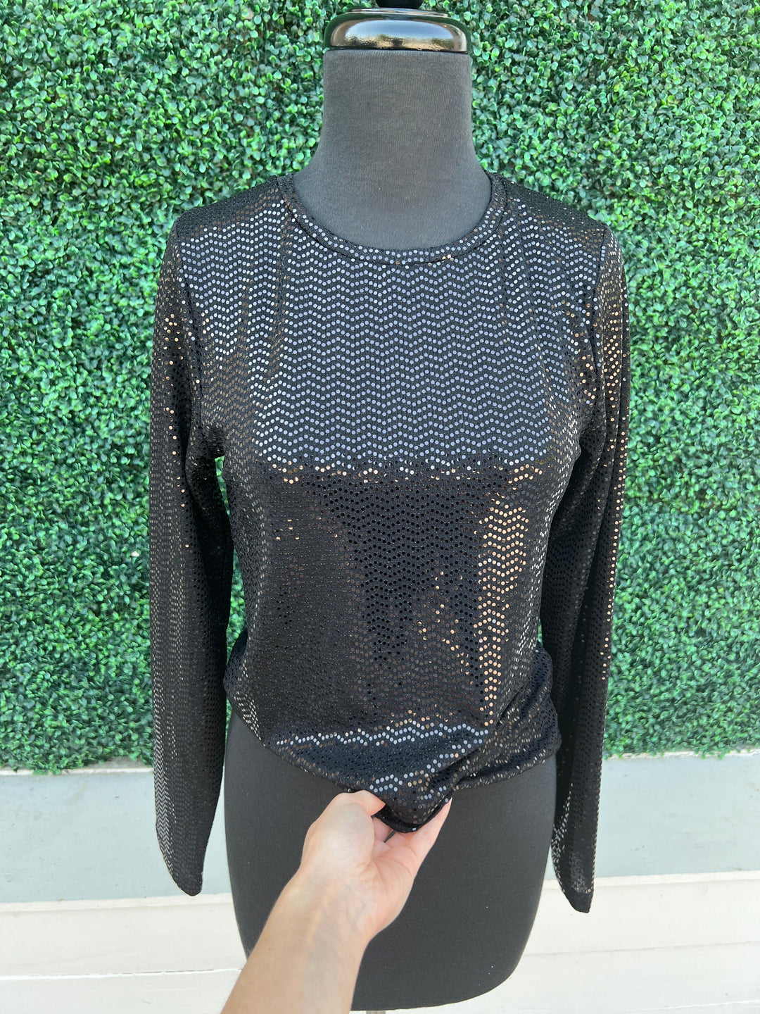 Sparkle Stretch Long Sleeve Top