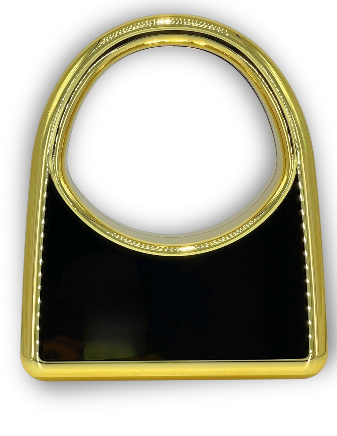 Square Metallic Acrylic Top Handle Purse gold