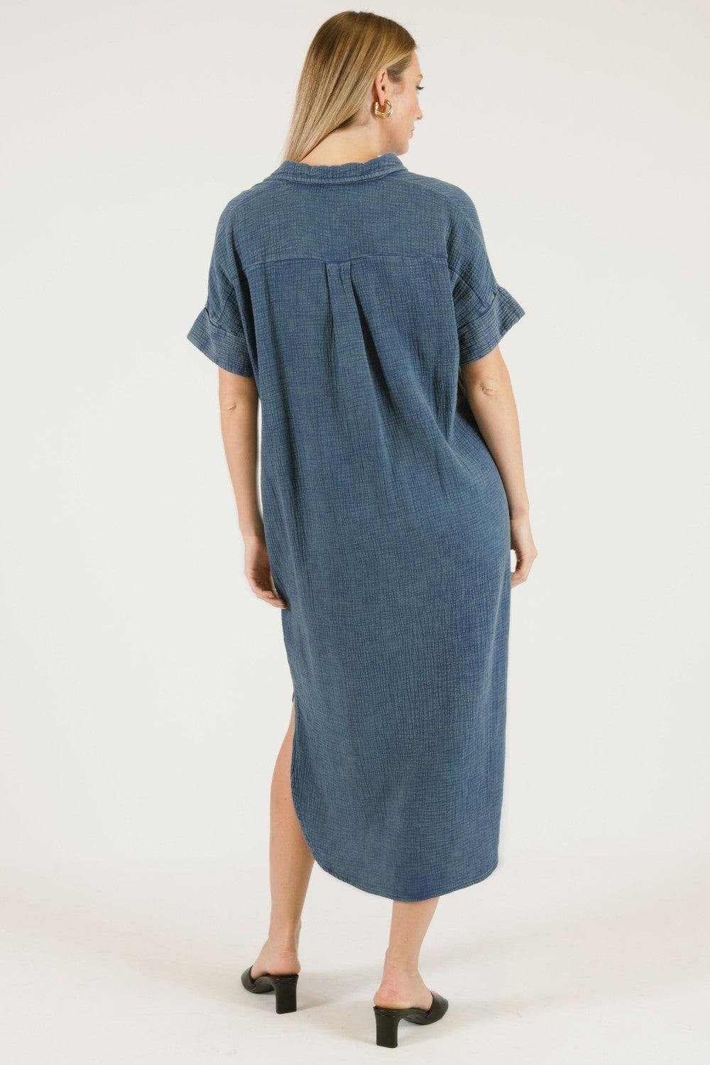 before you collection maxi gauze denim color dress boutique near me online