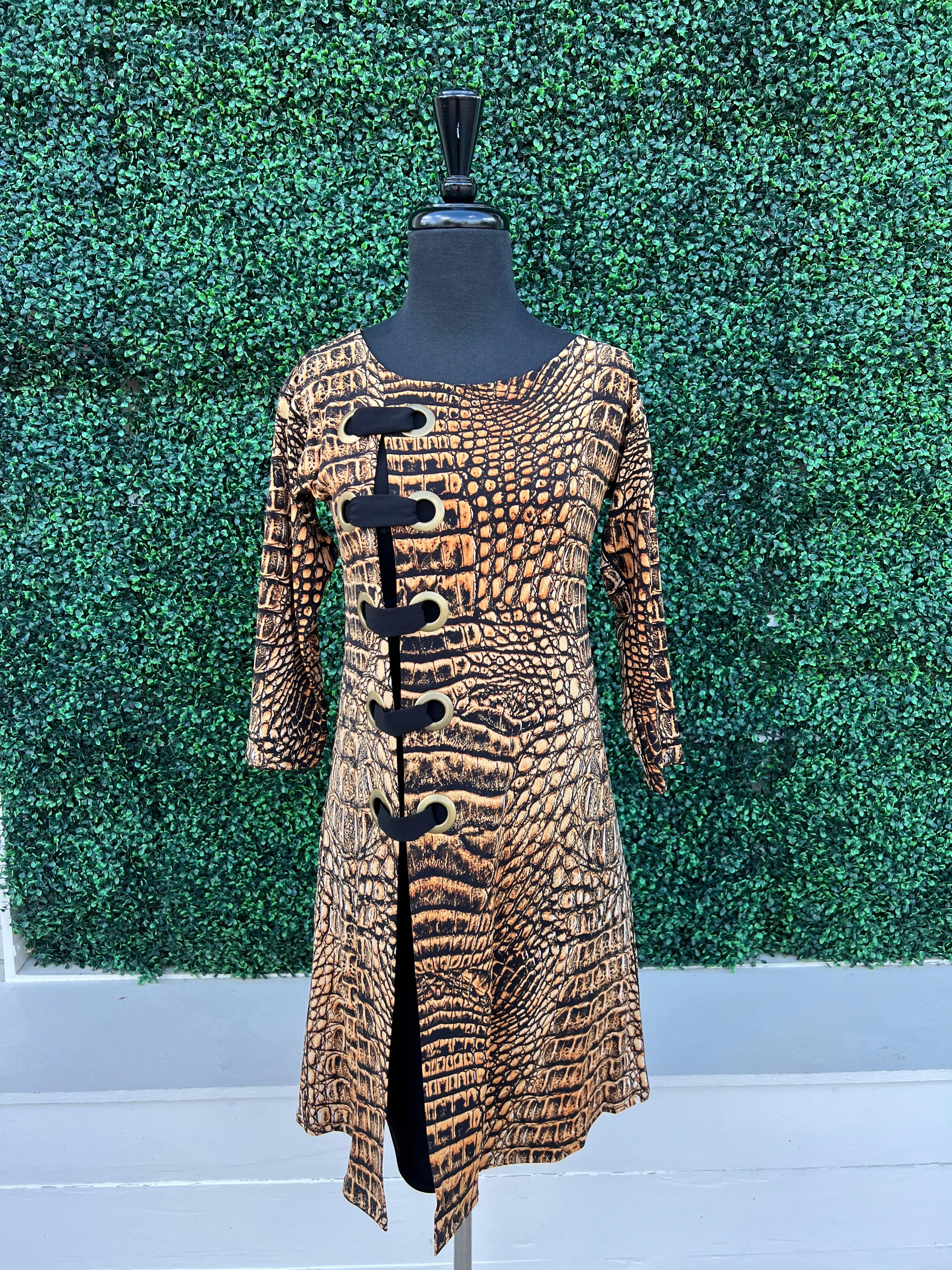 Reptile Grommet Dress | Eva Varro Dresses | Tres Chic Boutique – Très Chic  Boutique