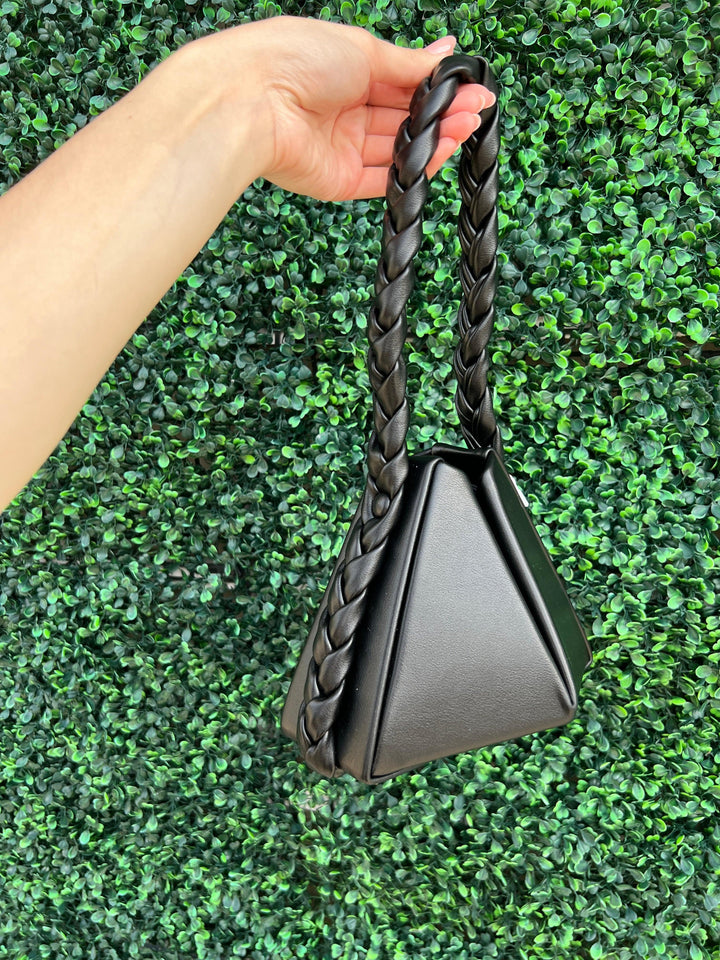 Hexagon shape 1 braid strap+guitar strap bag with magnetic closure unique handbags boutique