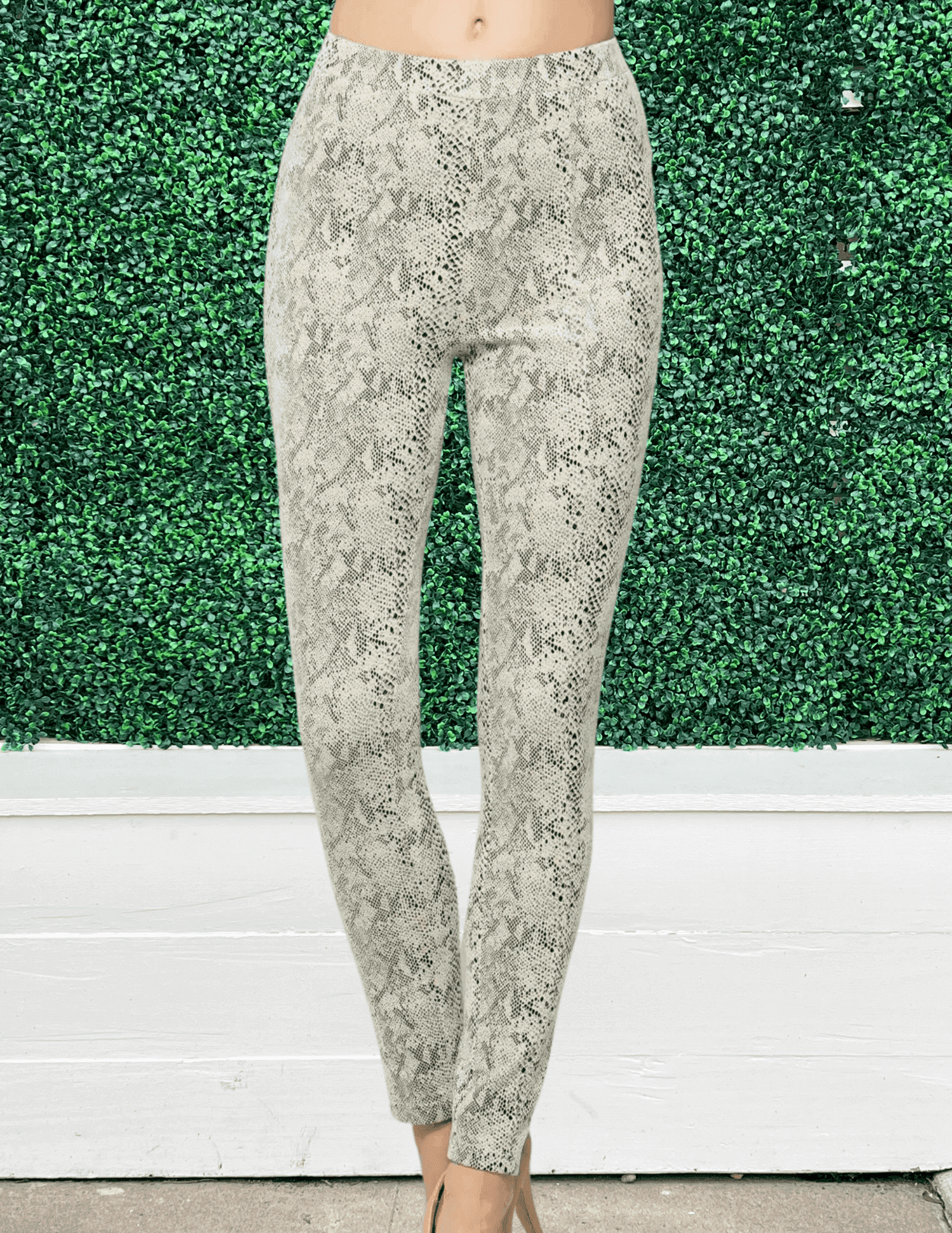 Marbled Combed Yoga Leggings: Green & Tan - Meadowlark Clothing